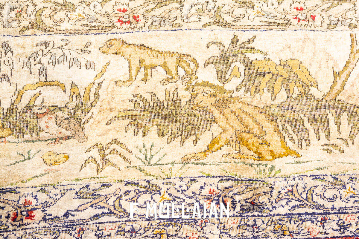 Rare design Pictorial (Animal figures) Antique Kaysery Turkish Carpet n°:220572